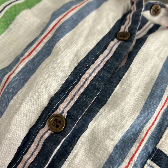 42• Westport Stripes Pocket Button Down Cotton Multi-color Women XL - Picture 7 of 9